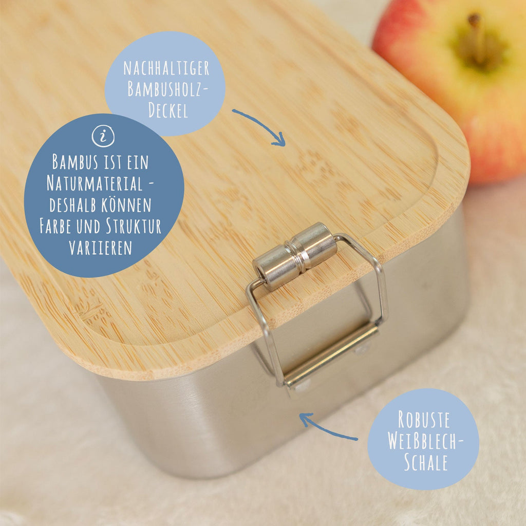 Brotdose mit graviertem Deckel für Kinder im "Einhorn" Design
