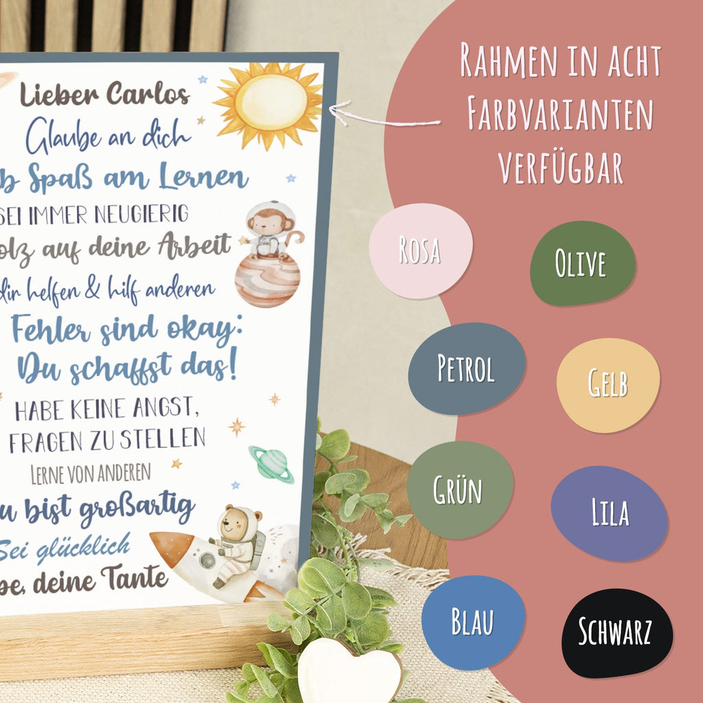 Holzschild zur Einschulung - Weltall - Einschulungsmutmacher