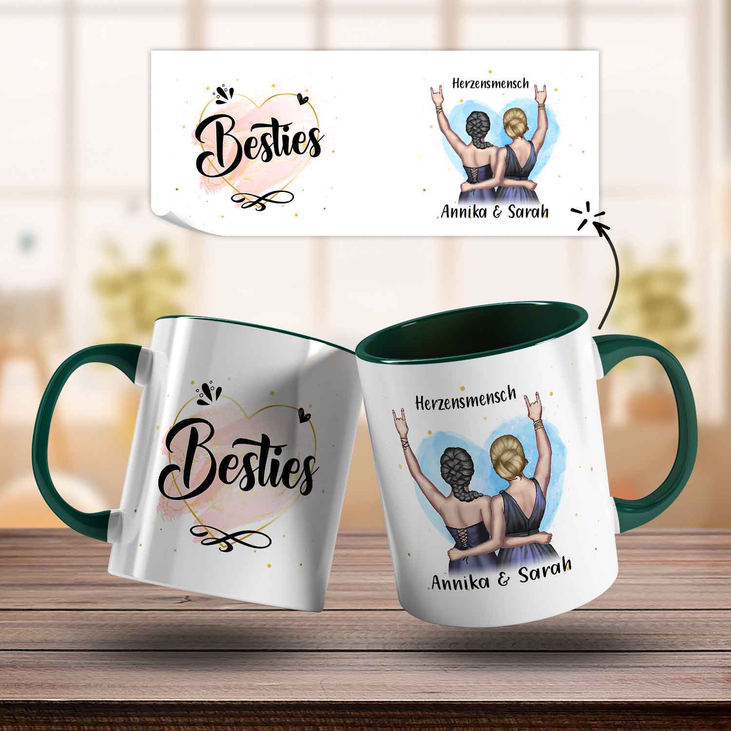 Bedruckte Tasse mit Konfiguration - Beste Freundin