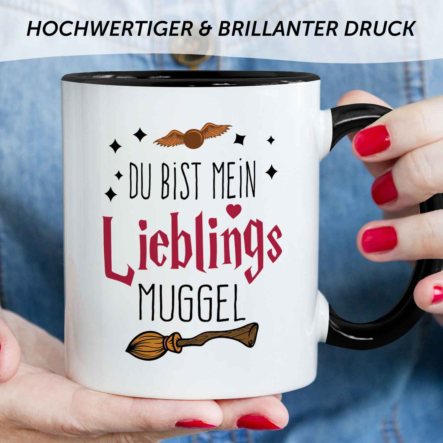 Bedruckte Tasse mit Spruch - Du bist mein Lieblingsmuggel
