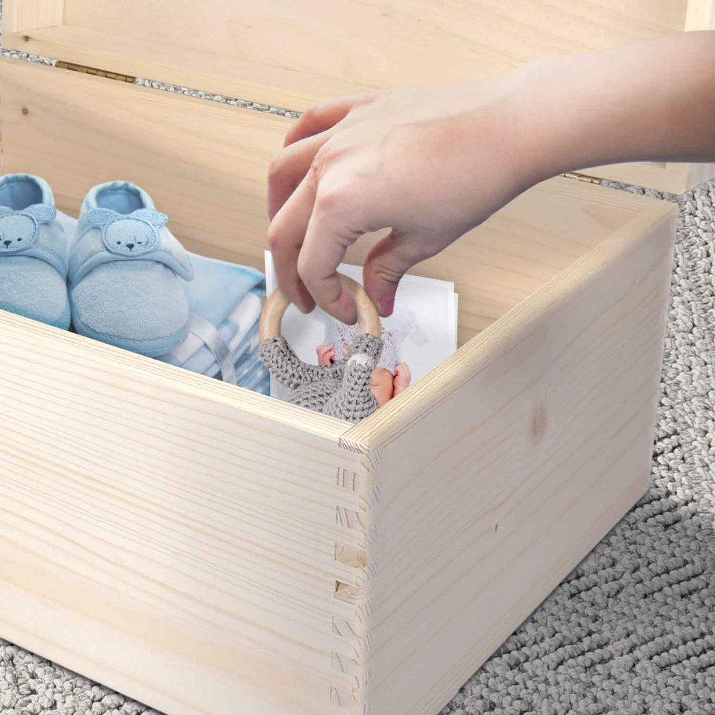 Erinnerungskiste für Kinder mit UV-Druck im Waschbär Design