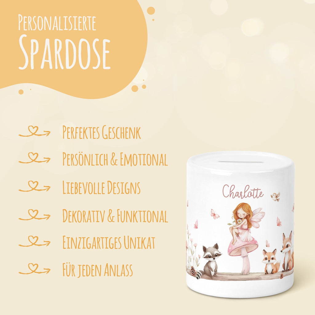 Spardose aus Keramik - Fee