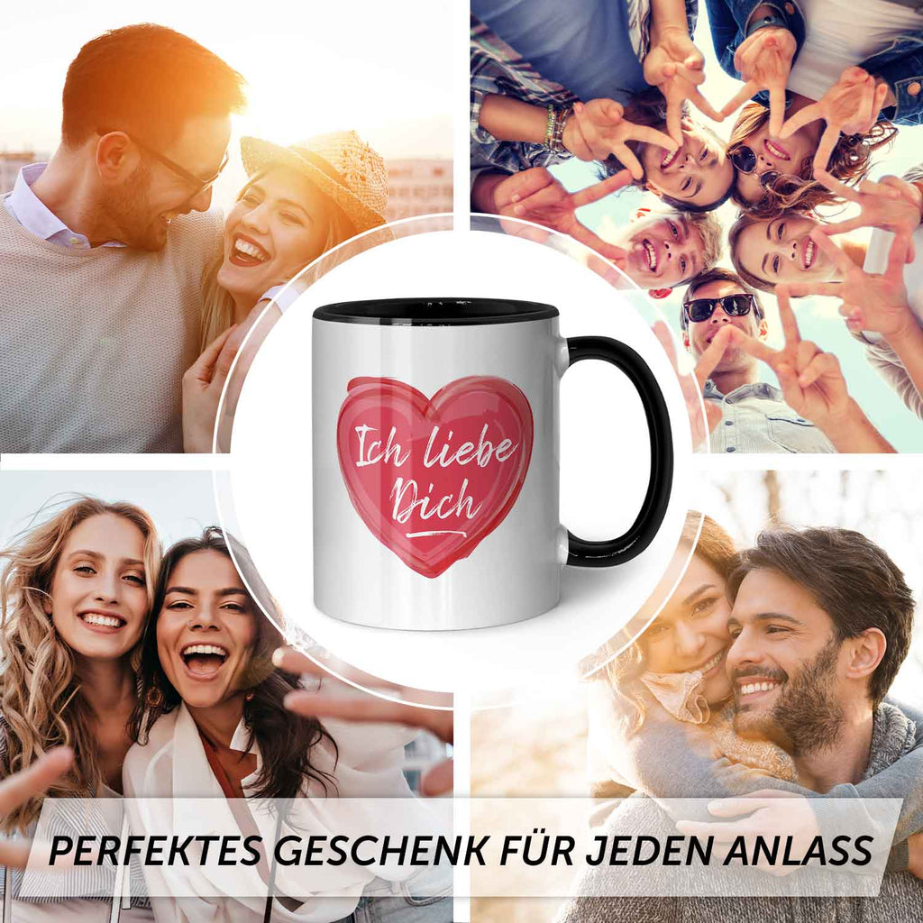 Bedruckte Tasse mit Spruch - Ich liebe dich
