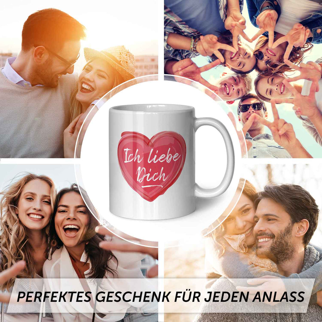 Bedruckte Tasse mit Spruch - Ich liebe dich