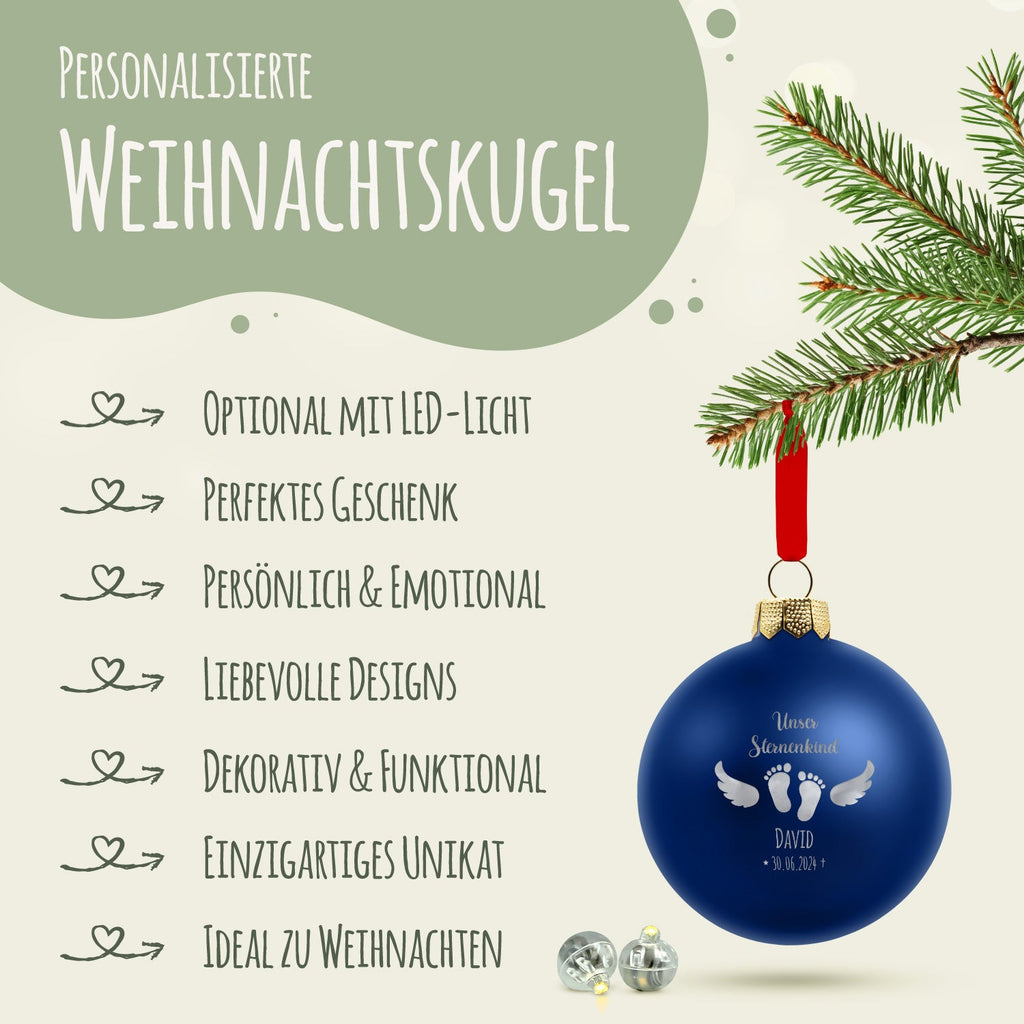 Gravierte Weihnachtskugel - Sternenkind