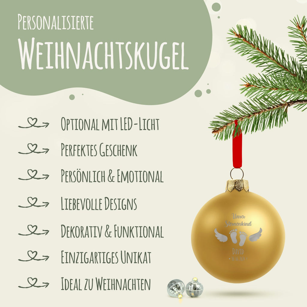 Gravierte Weihnachtskugel - Sternenkind