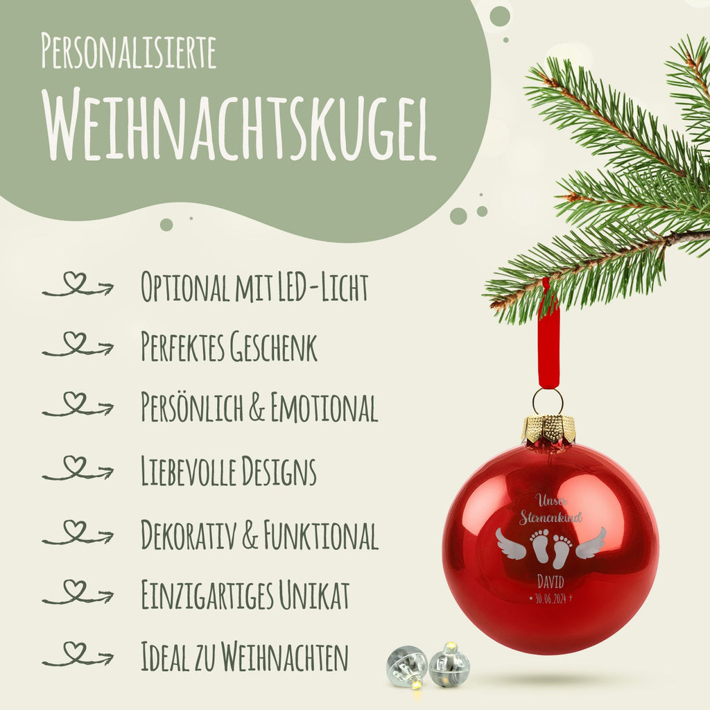 Gravierte Weihnachtskugel - Sternenkind