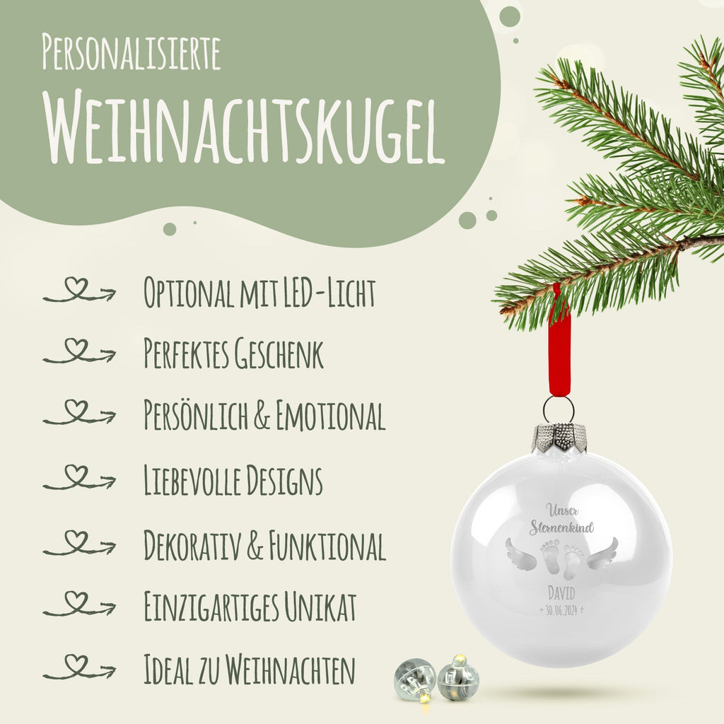 Gravierte Weihnachtskugel - Sternenkind