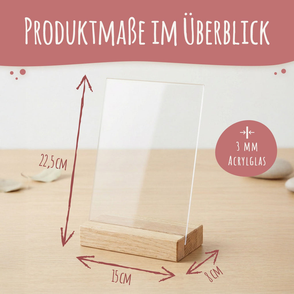 Hochzeitsauto auf Acrylglas - Personalisiertes Geldgeschenk zur Hochzeit