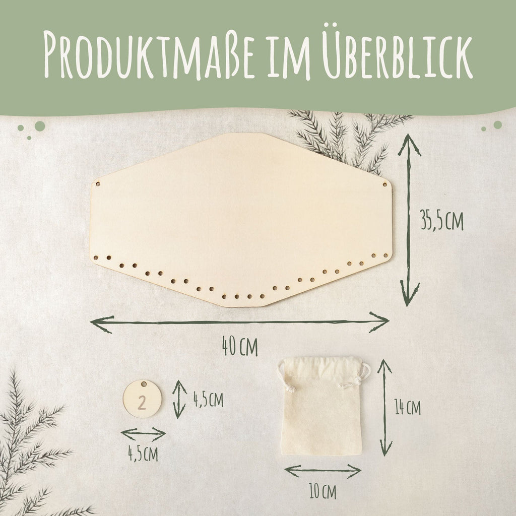 Personalisierter Adventskalender aus Holz mit Druckmotiv & Namen - Pullovertiere