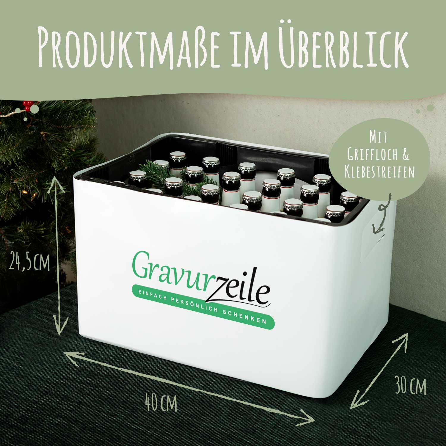 DIY Bierkasten Banderole mit 24 Deckelaufklebern - Bester Papa