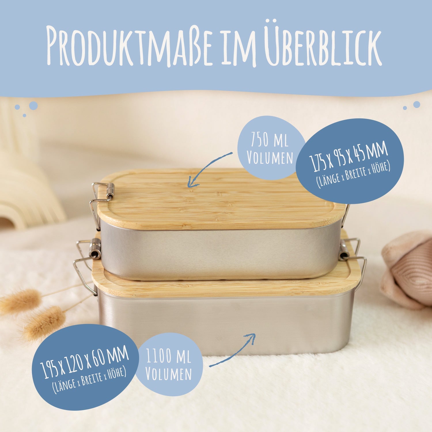 Brotdose mit Deckel für Kinder mit UV-Druck im "Bärenfreunde" Design