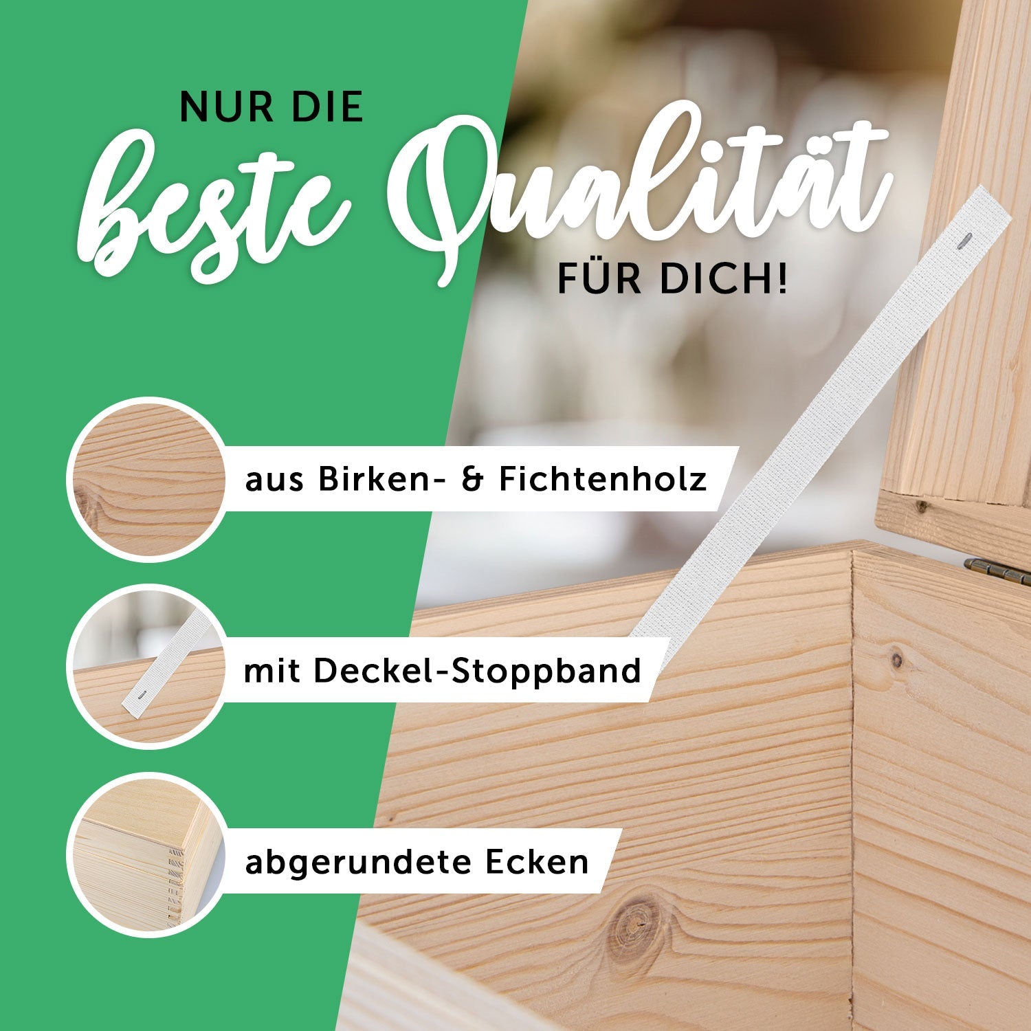 Bedruckte Erinnerungskiste zur Kommunion & Konfirmation - Kirschblüten