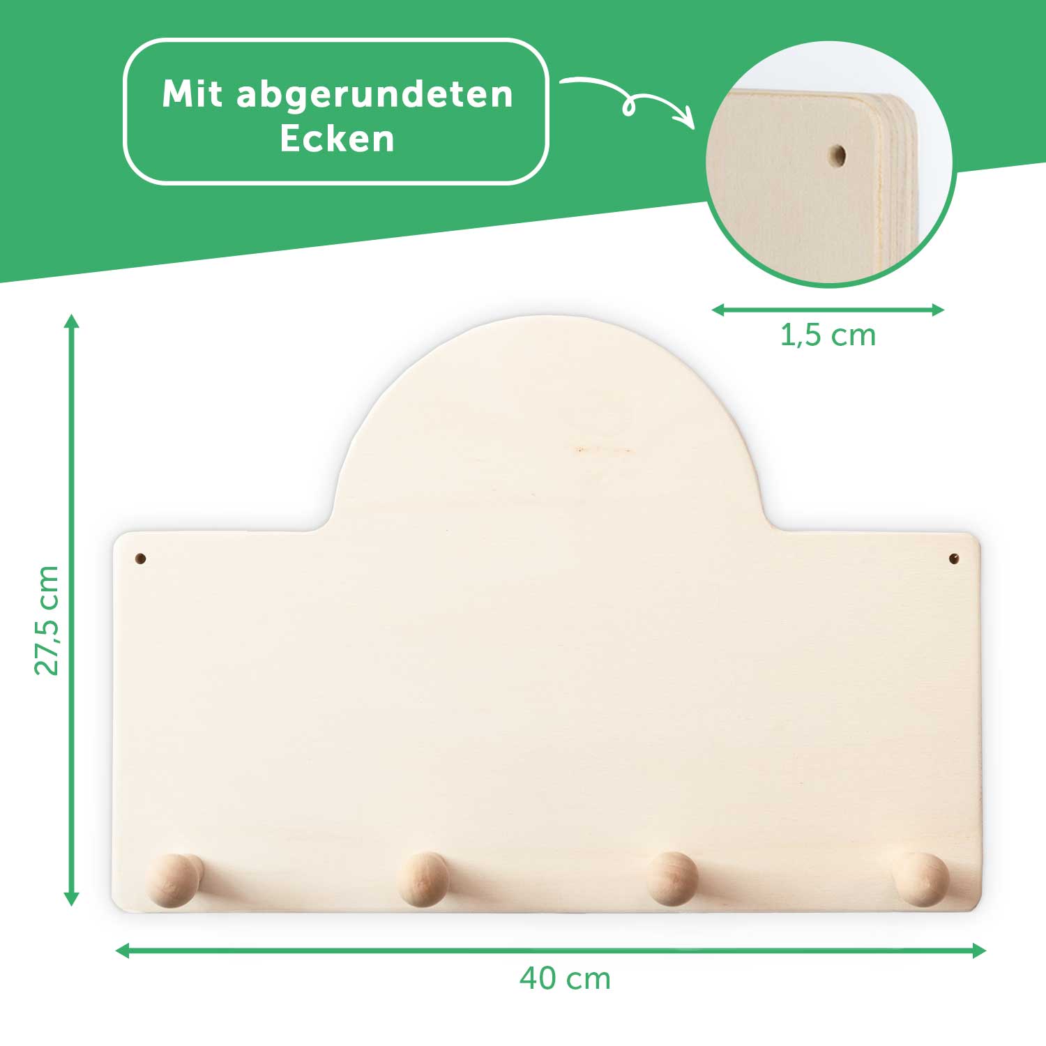 Personalisierte Garderobe fürs Kinderzimmer - Tiergruppe Waldtiere