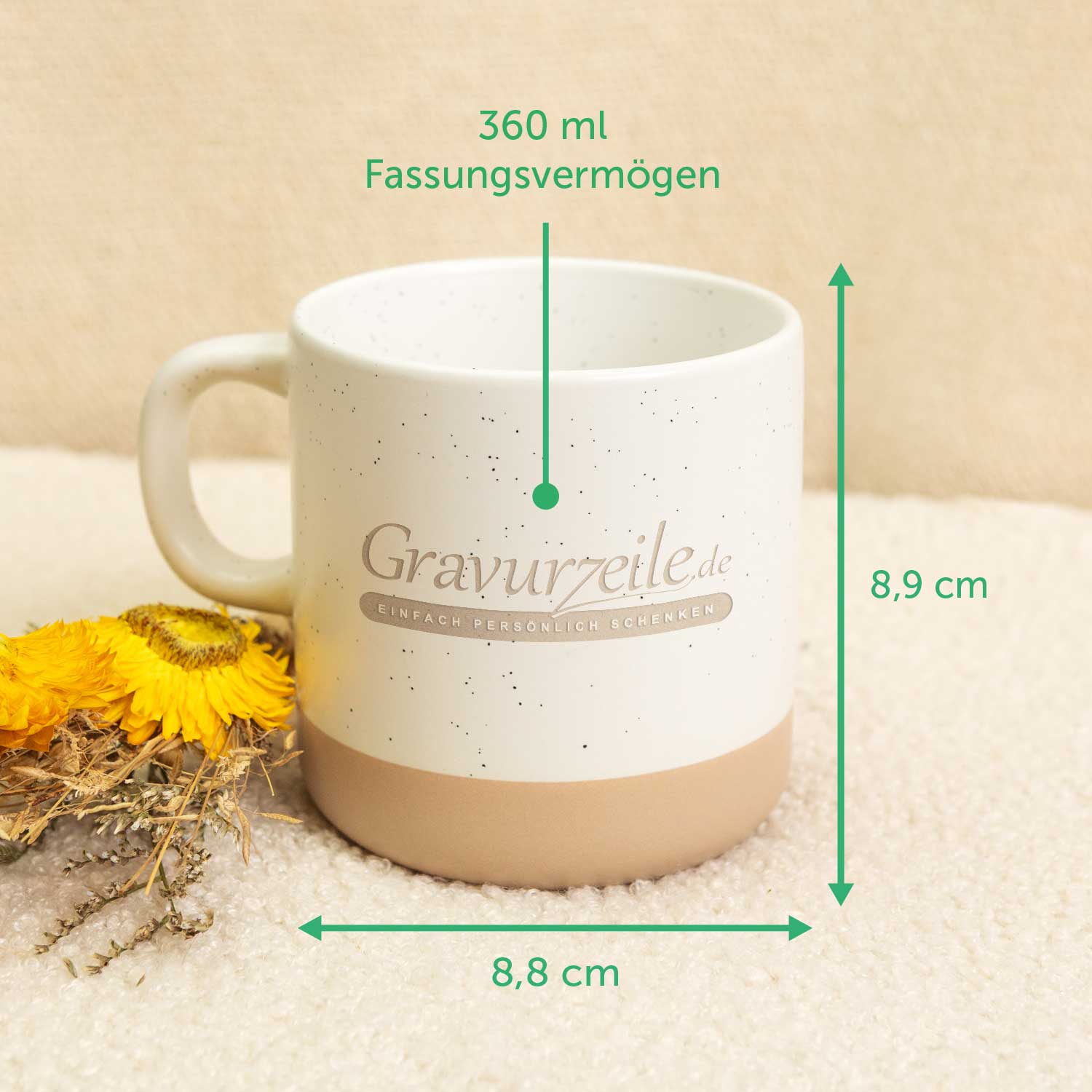 Gravierte Steingut Tasse - Mama Du bist die Beste