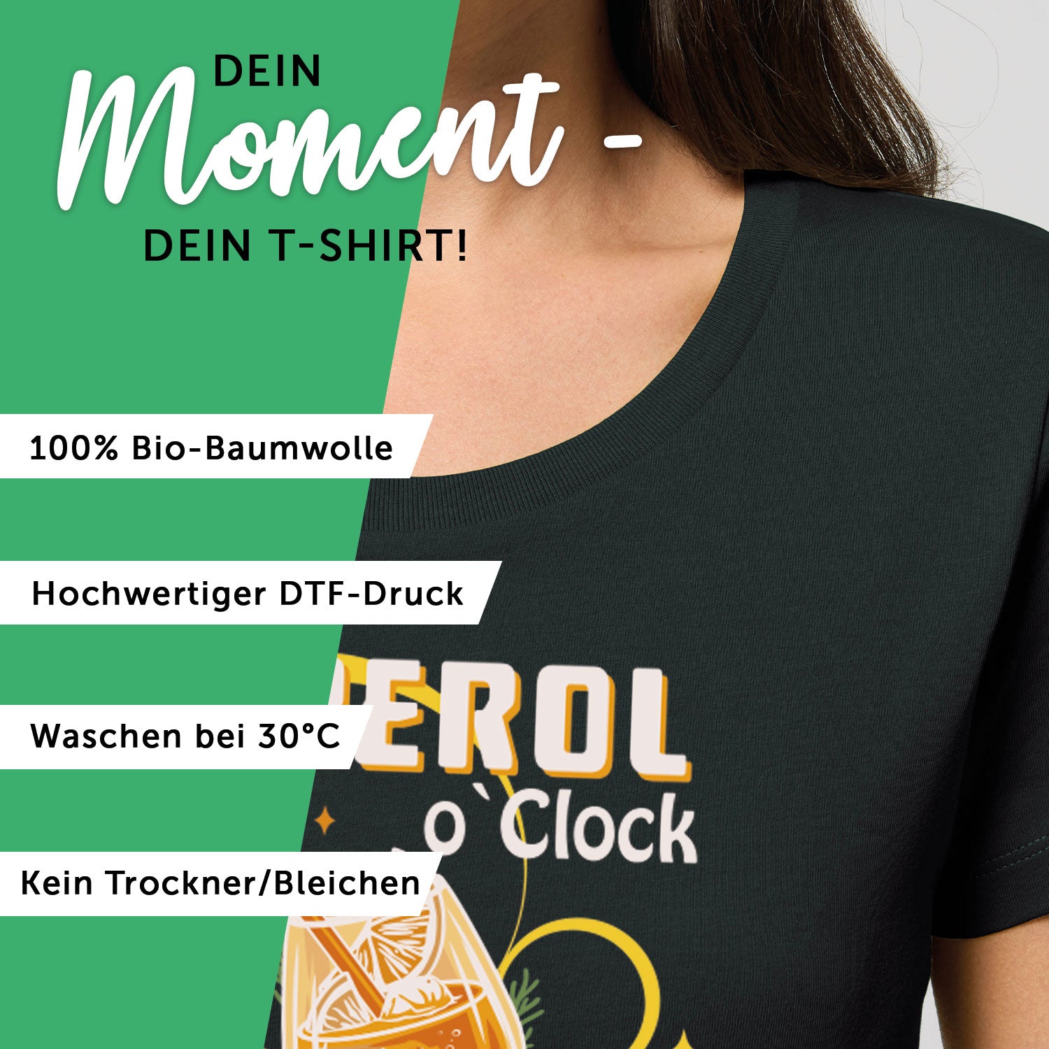 Bedrucktes T-Shirt für Damen - Aperol o´Clock