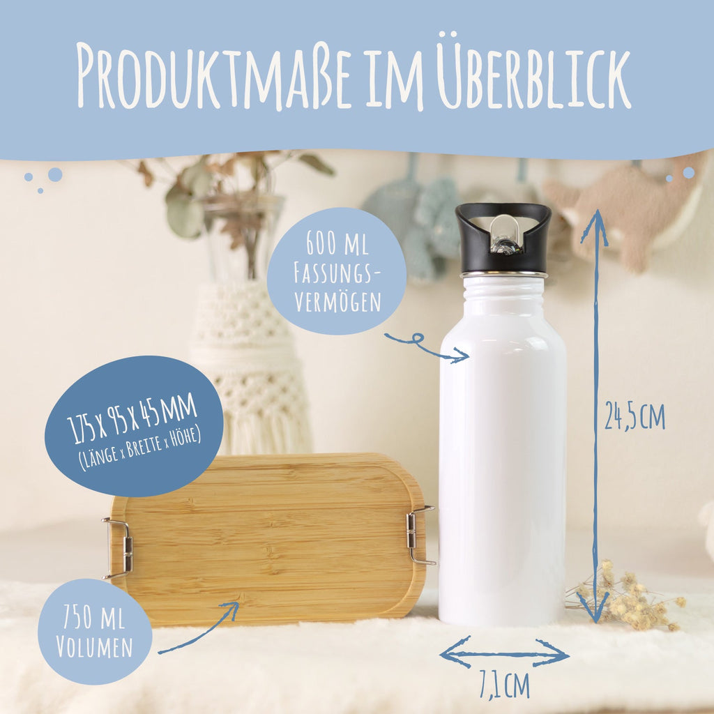 Bedruckte Brotdose & Trinkflasche im Set - Taucher