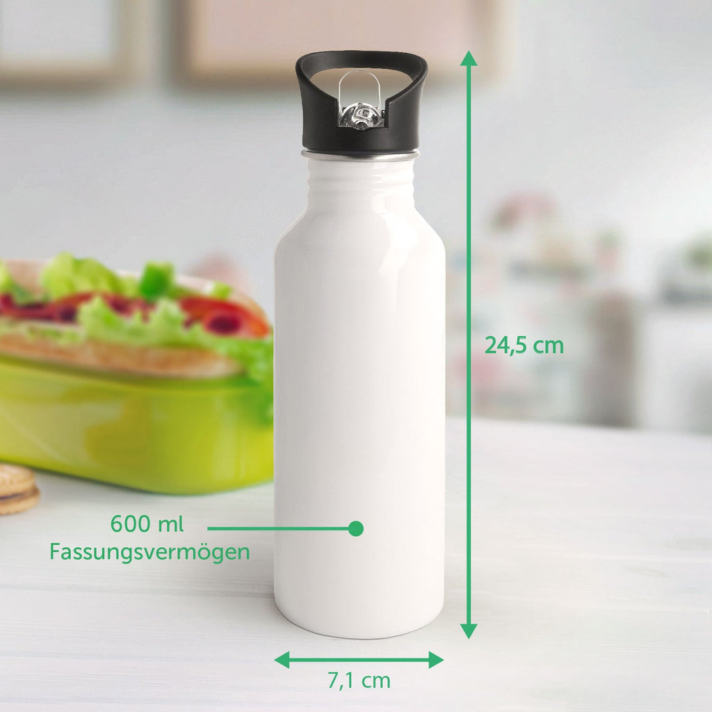 Bedruckte Trinkflasche aus Edelstahl - Ballerina