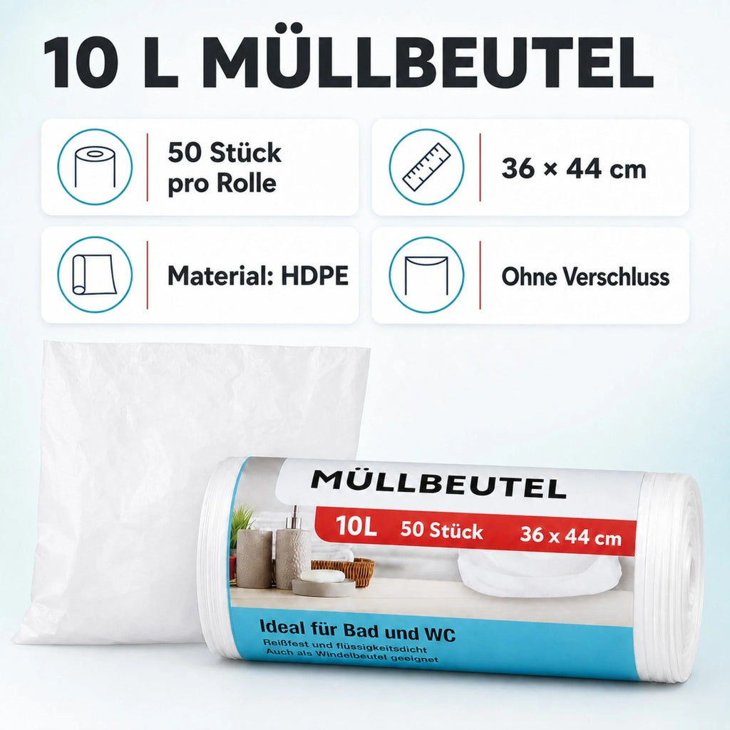 Müllbeutel 10L – 50 Stück