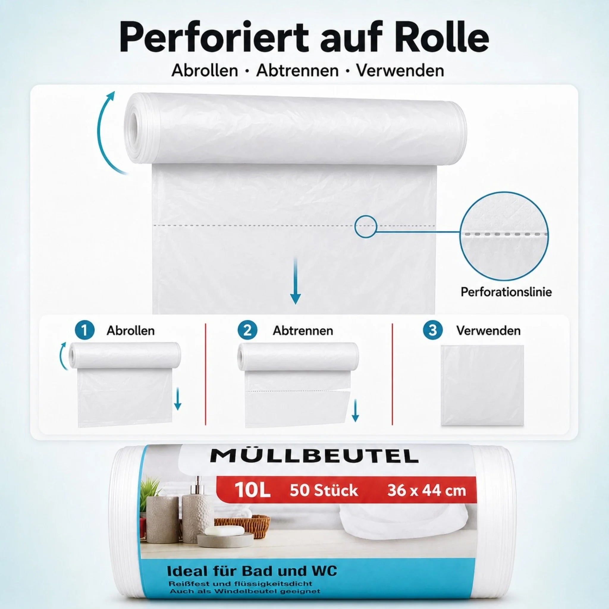 Müllbeutel 10L – 50 Stück