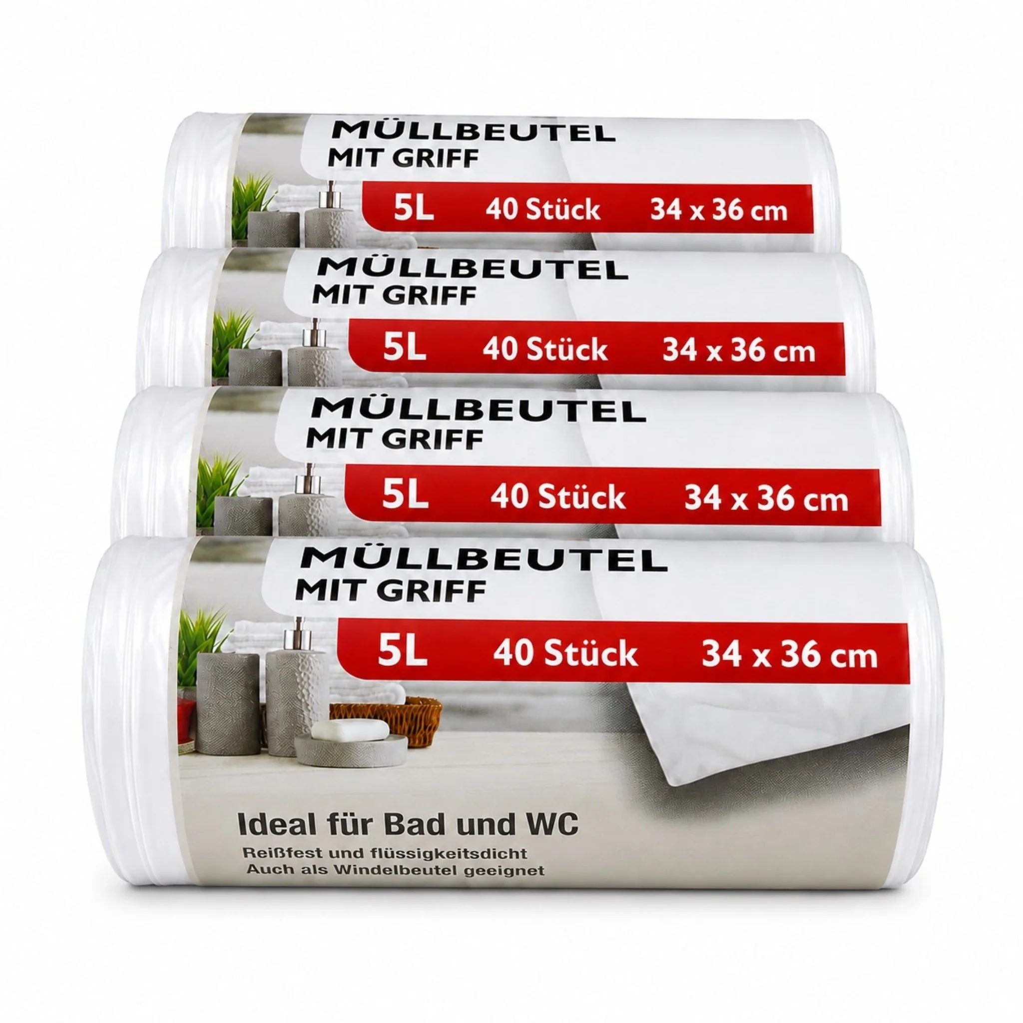 Müllbeutel mit Tragegriff 5L – 40 Stück