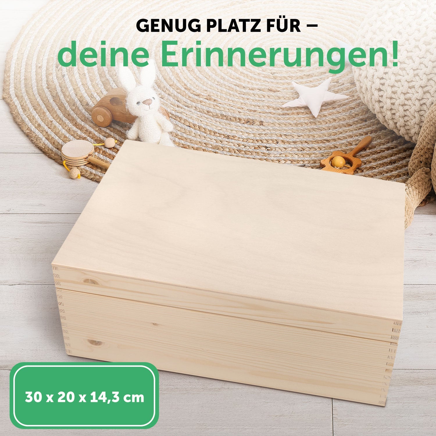 Bedruckte Erinnerungskiste zur Kommunion & Konfirmation - Kirschblüten