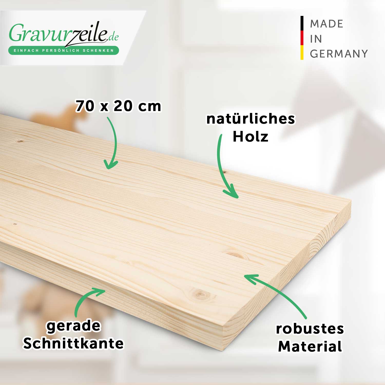 Messlatte mit Namen für Kinder im Lesetiere Design
