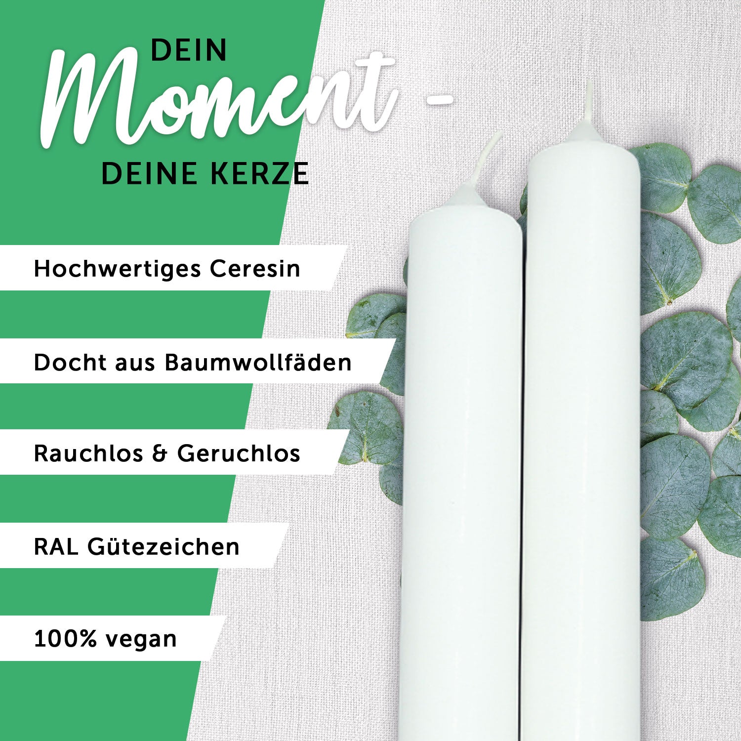 Stabkerze "Regenbogen Pastell"- Kommunion Kerze mit Namen & Datum