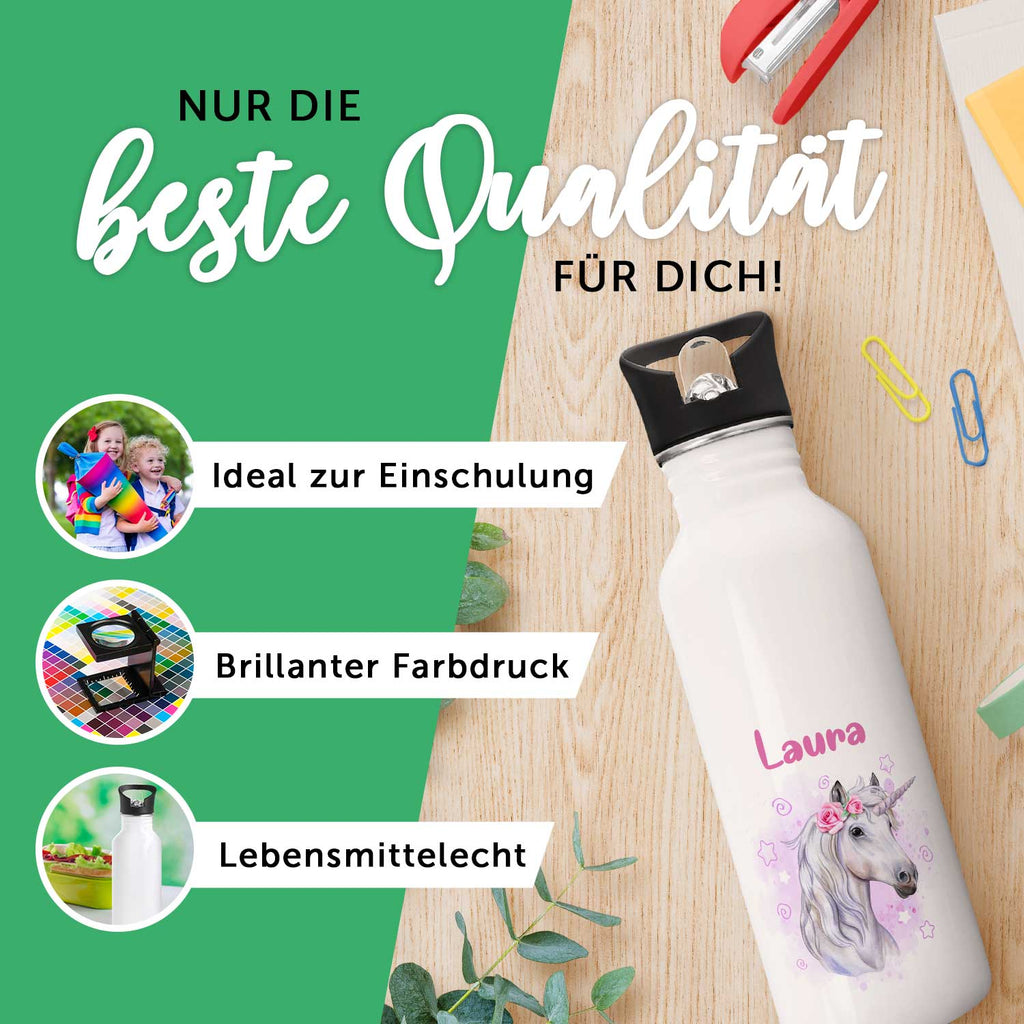Bedruckte Trinkflasche aus Edelstahl - Ballerina