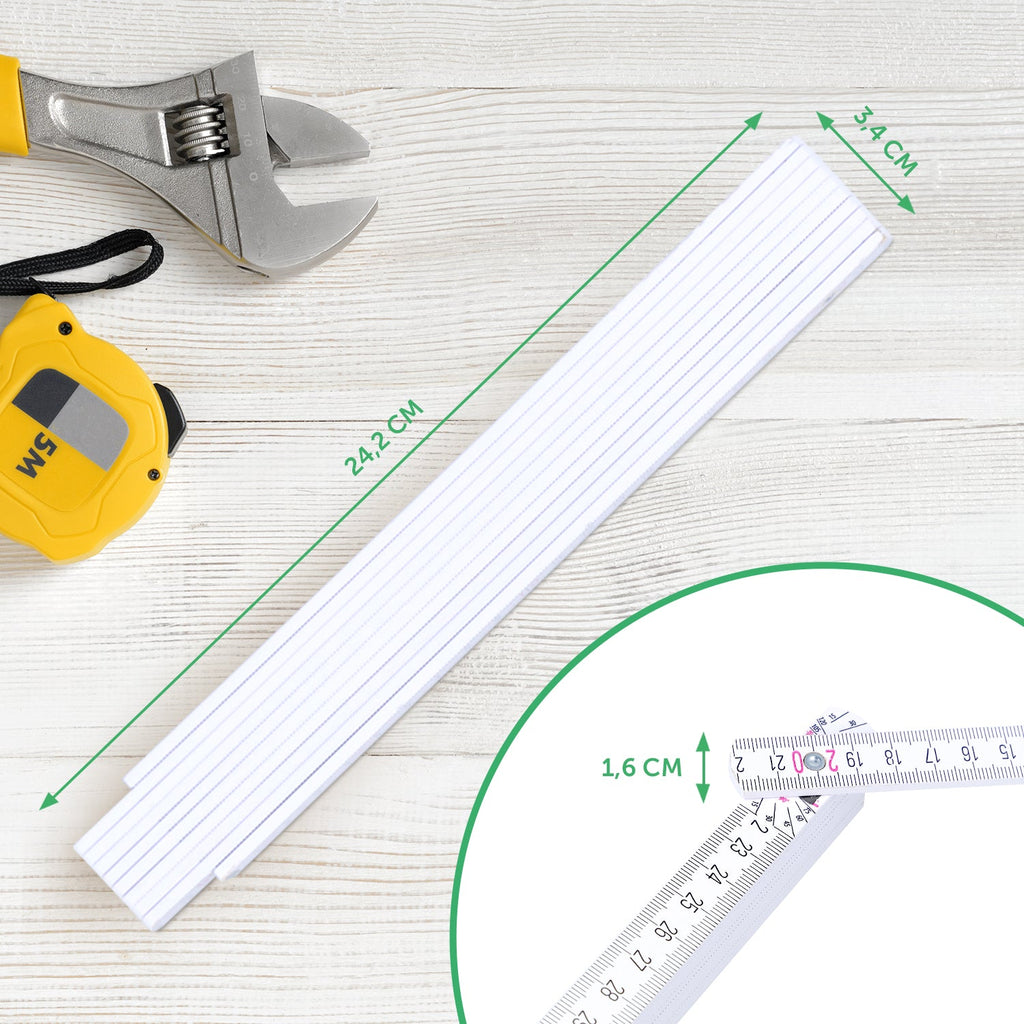 Zollstock 2 Meter mit Gravur oder Druck - Wunschname - Personalisiert mit Namen