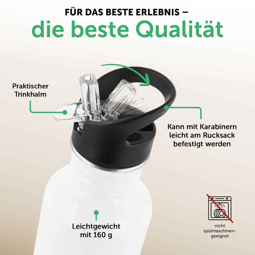 Bedruckte Trinkflasche aus Edelstahl - Ballerina
