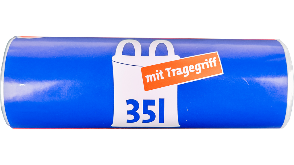 35L Müllbeutel mit Tragegriff - Transparent - Reißfest & Flüssigkeitsdicht