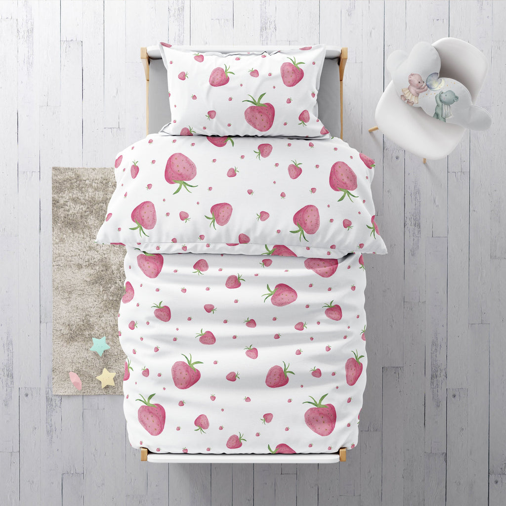 “Erdbeeren” Premium Kinderbettwäsche