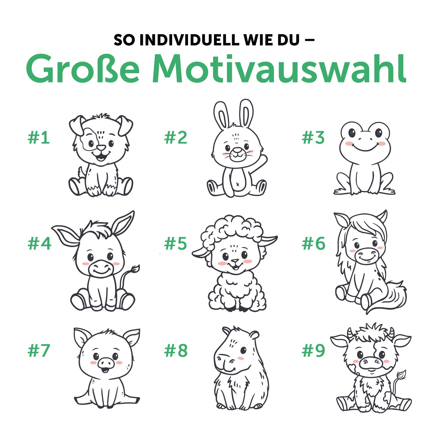 Personalisiertes Kissen mit Motiv - Tiere