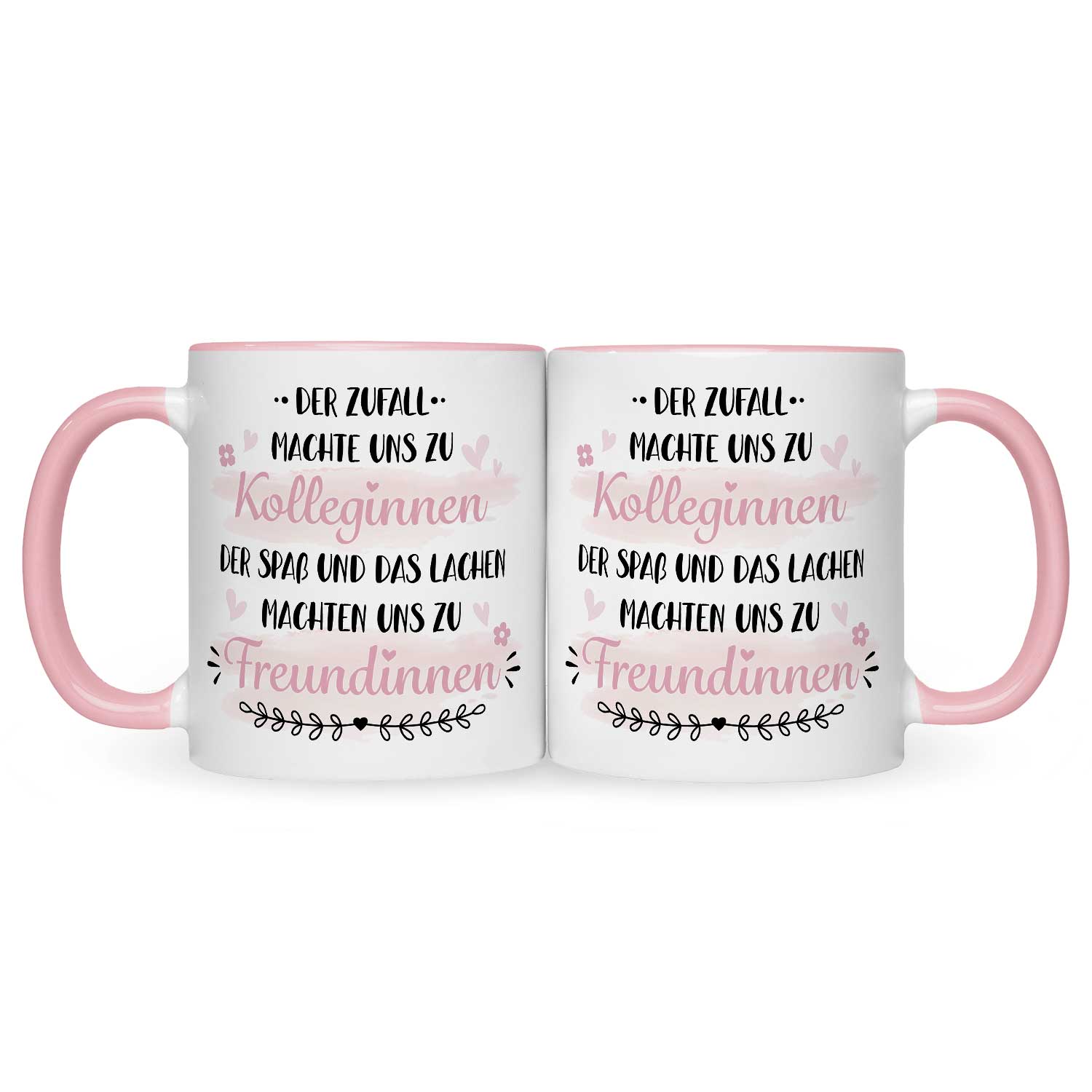 Bedruckte Tasse mit Spruch Der Zufall machte uns zu Kolleginnen