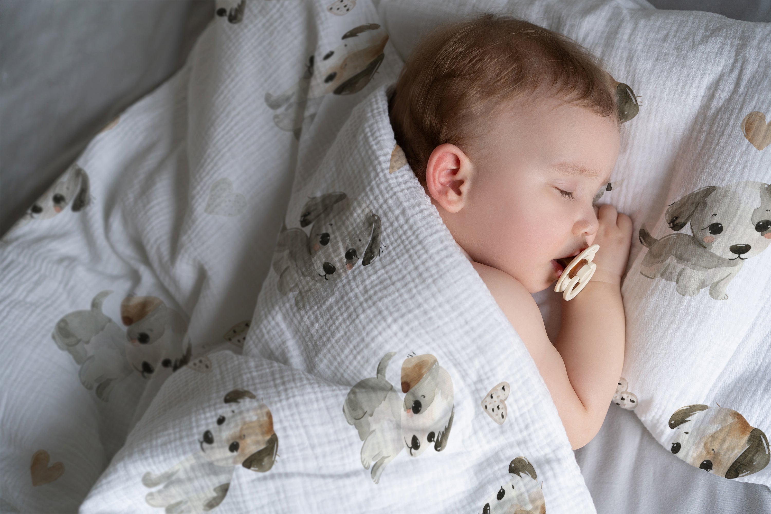 "Kleine Welpen" Premium Kinderbettwäsche