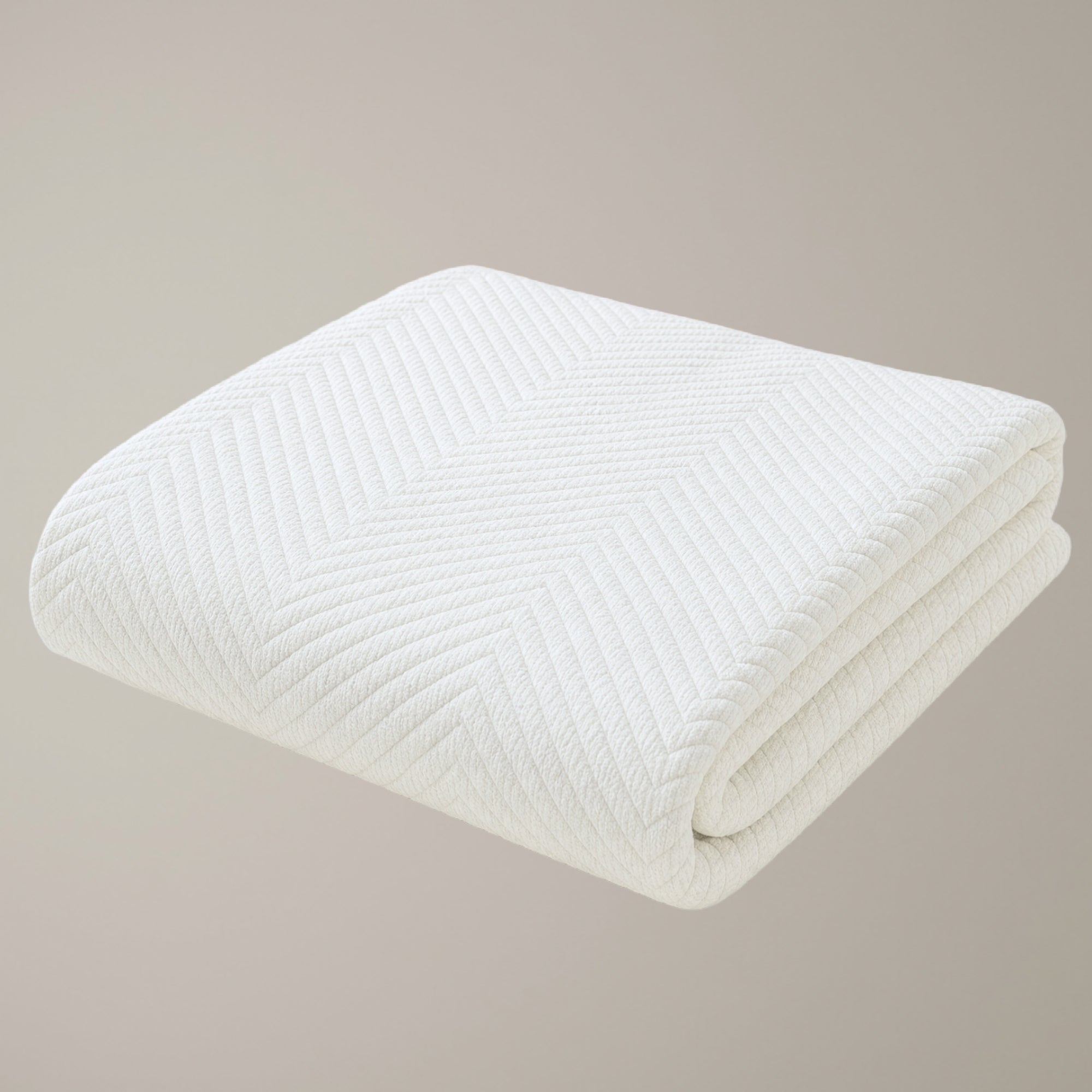 Herringbone Baumwolle Matelassé Tagesdecke