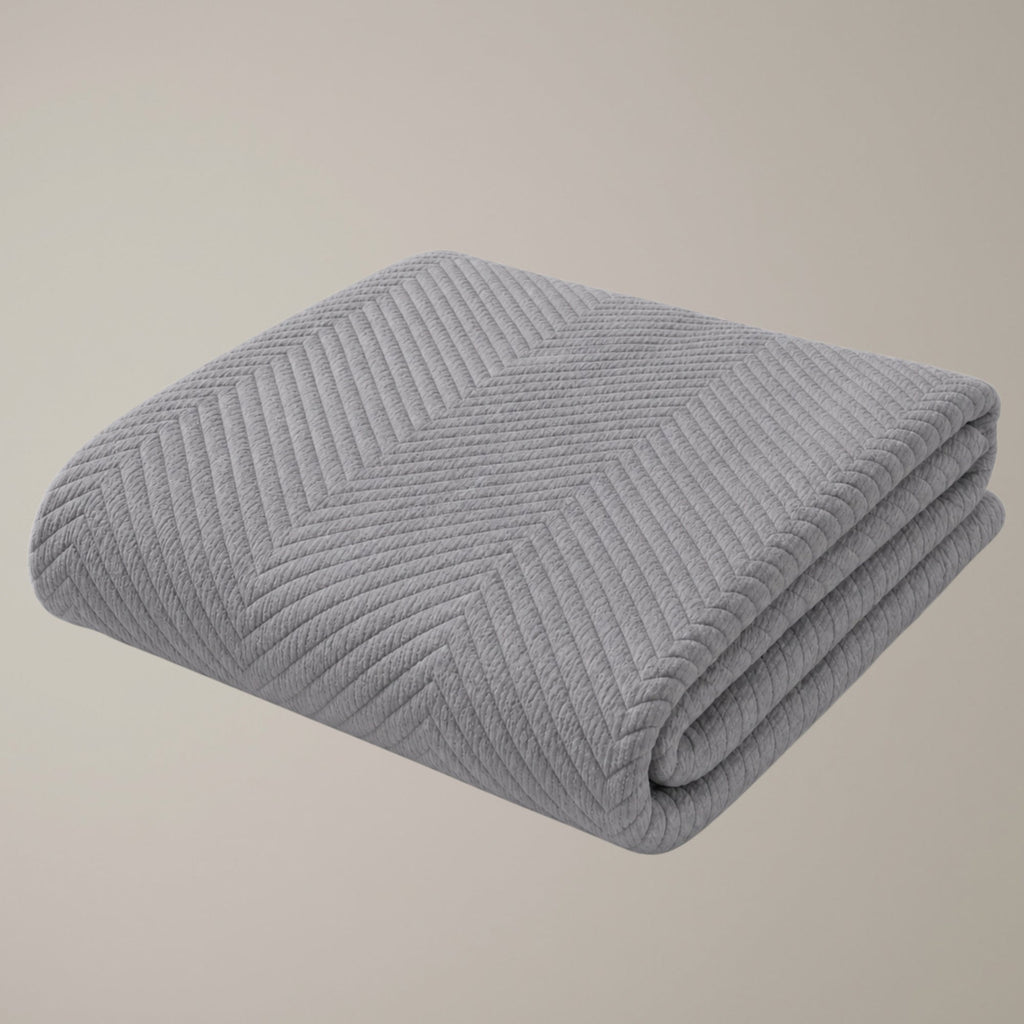 Herringbone Baumwolle Matelassé Tagesdecke