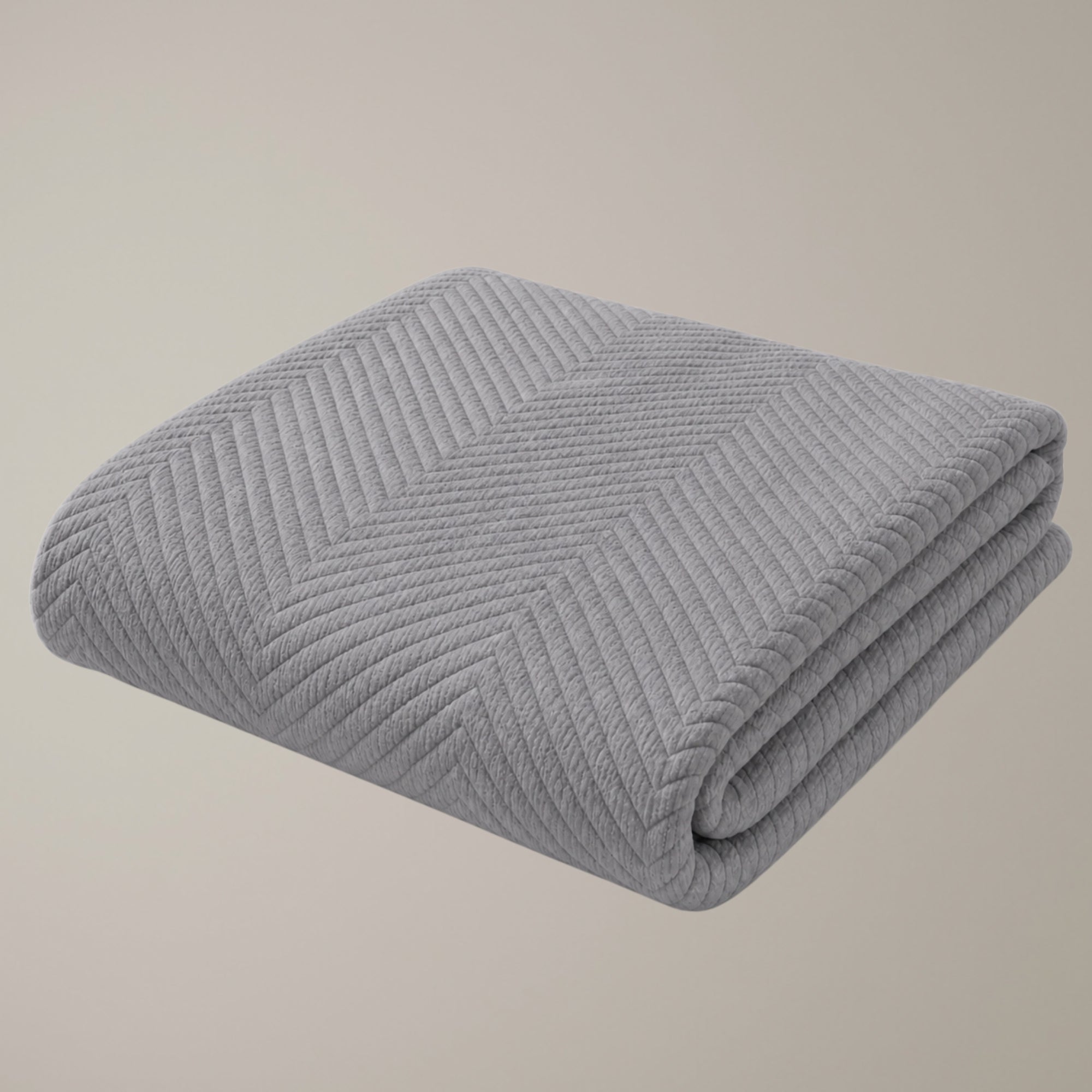 Herringbone Baumwolle Matelassé Tagesdecke