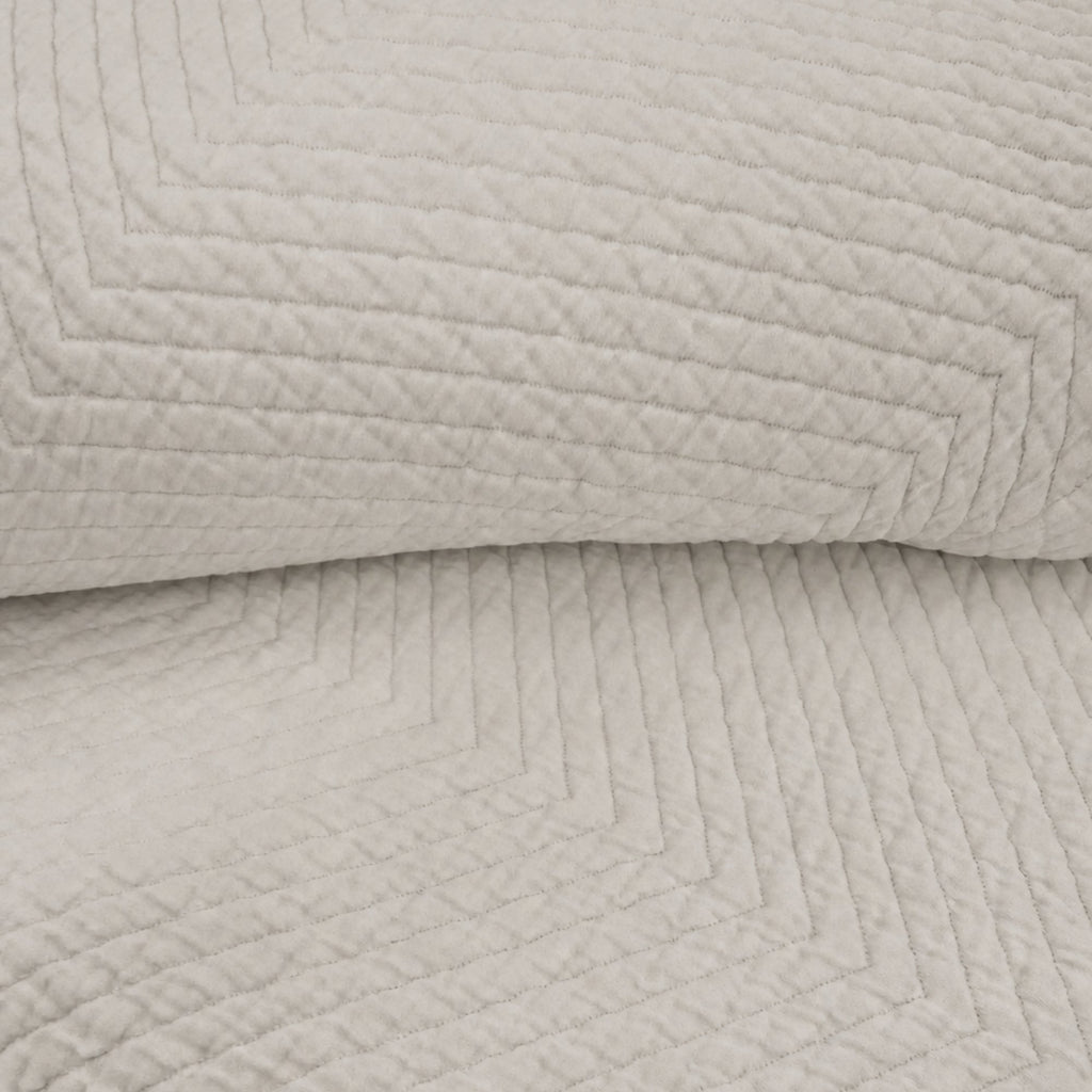 Herringbone Baumwolle Matelassé Tagesdecke