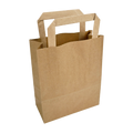 Papiertragetaschen Braun mit Henkel 18+8x22cm - FSC Kraftpapier Tüten