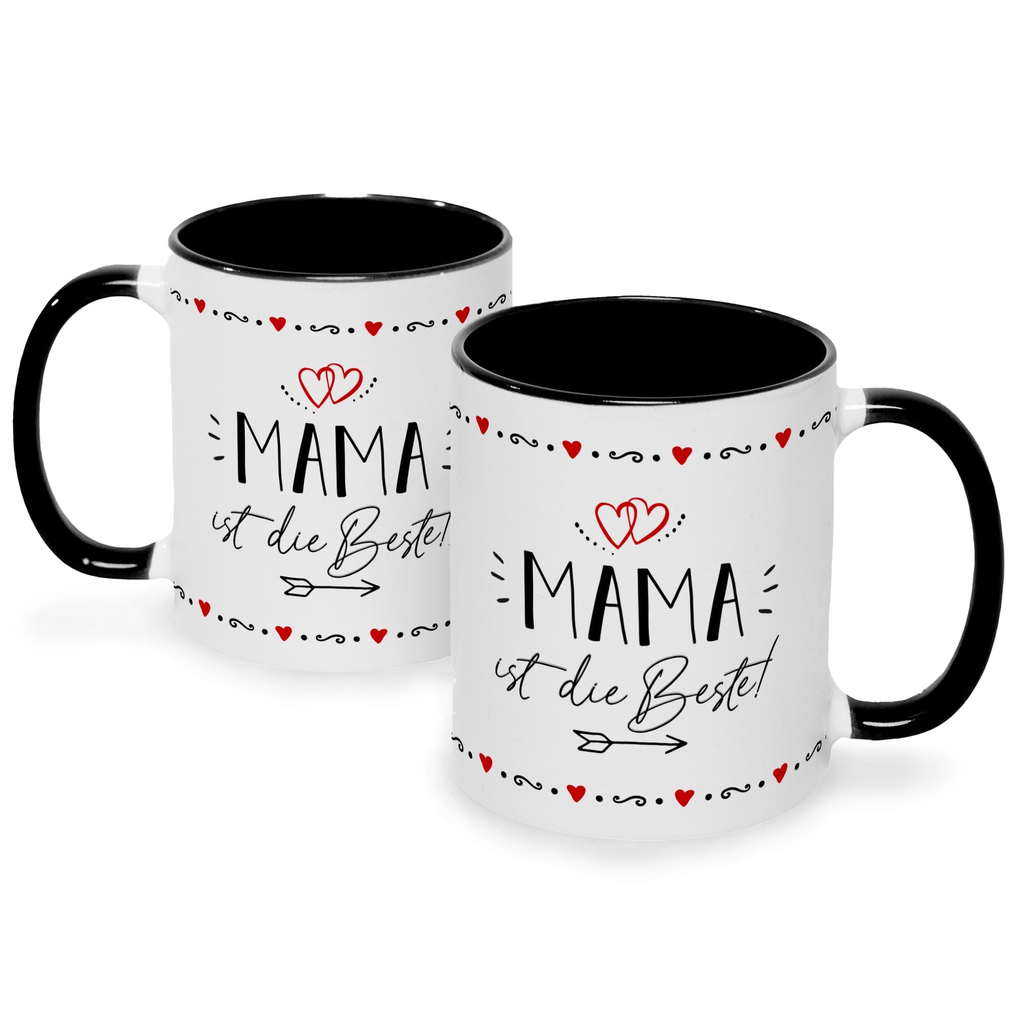 Bedruckte Tasse mit Spruch Mama ist die Beste!