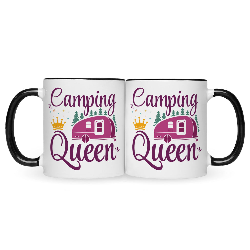 Bedruckte Tasse mit Spruch Camping Queen