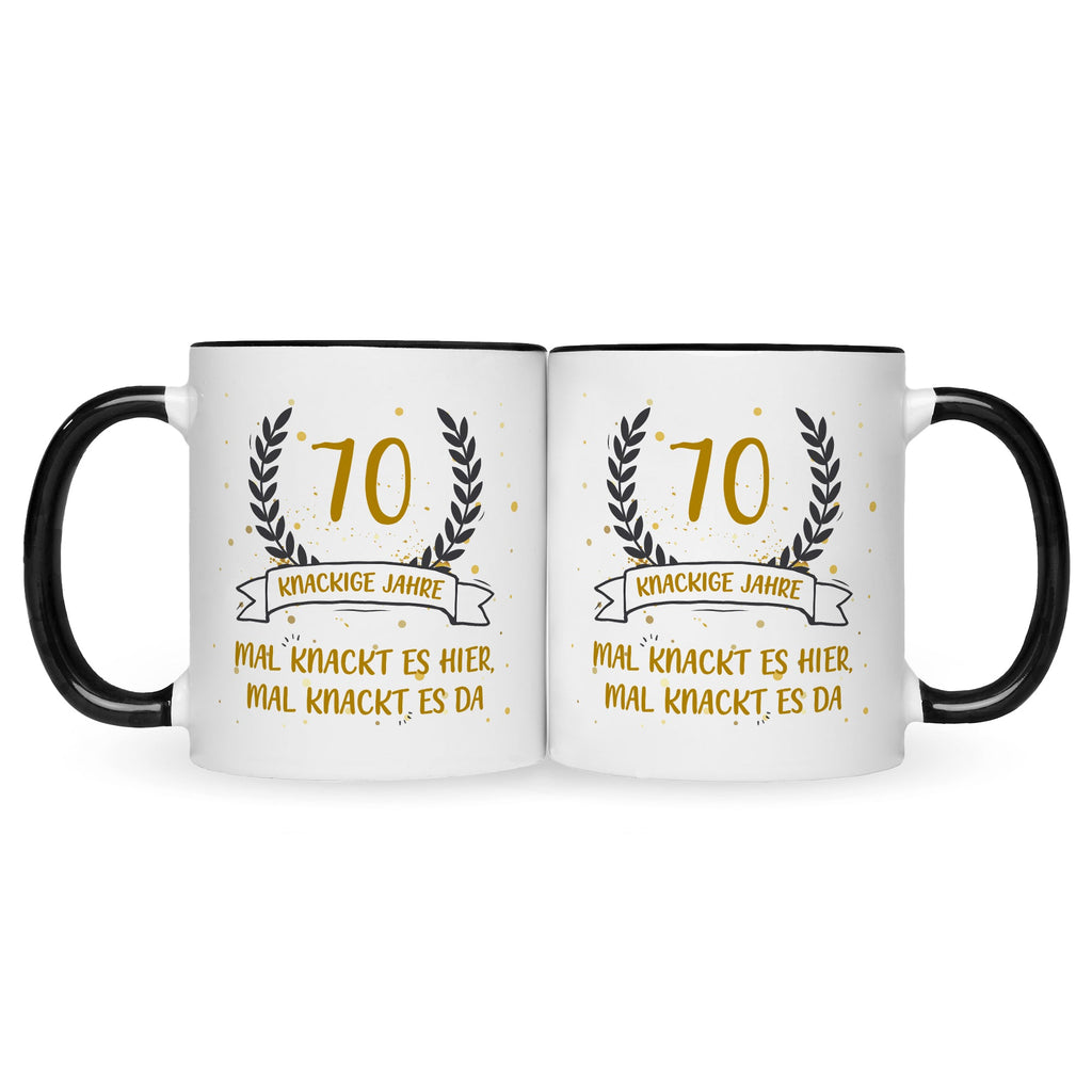Bedruckte Tasse mit Spruch Knackige Jahre