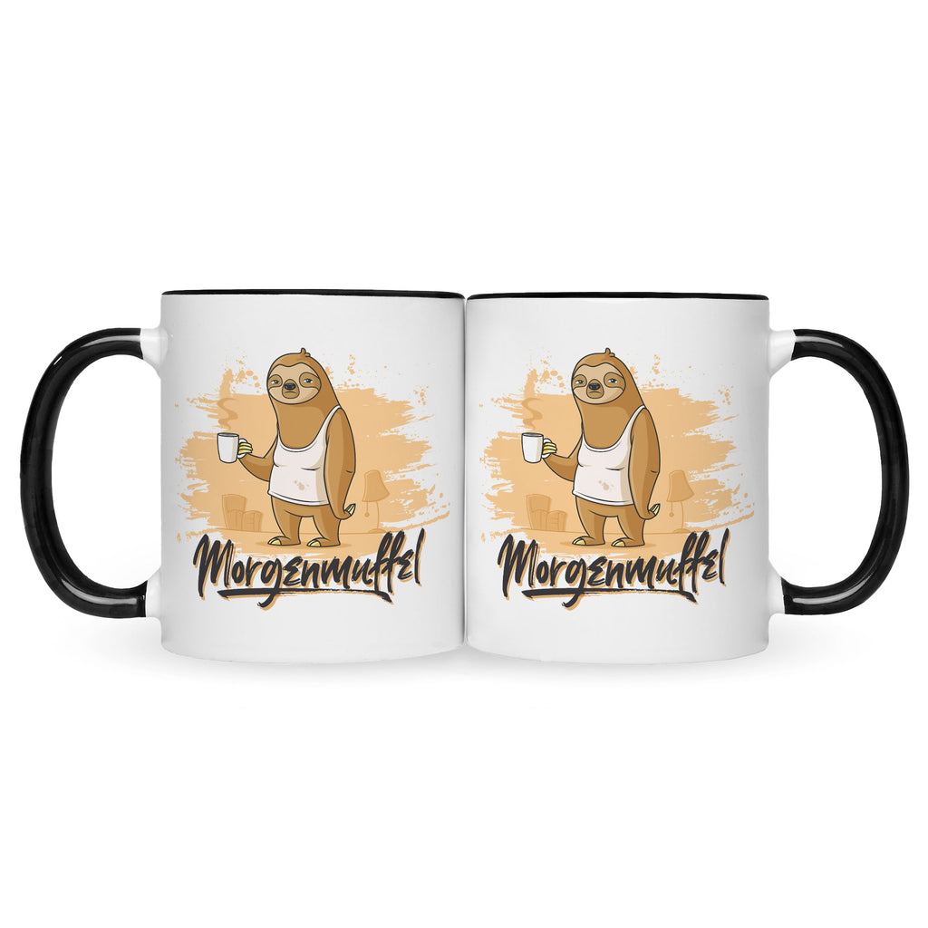 Bedruckte Tasse mit Spruch Morgenmuffel