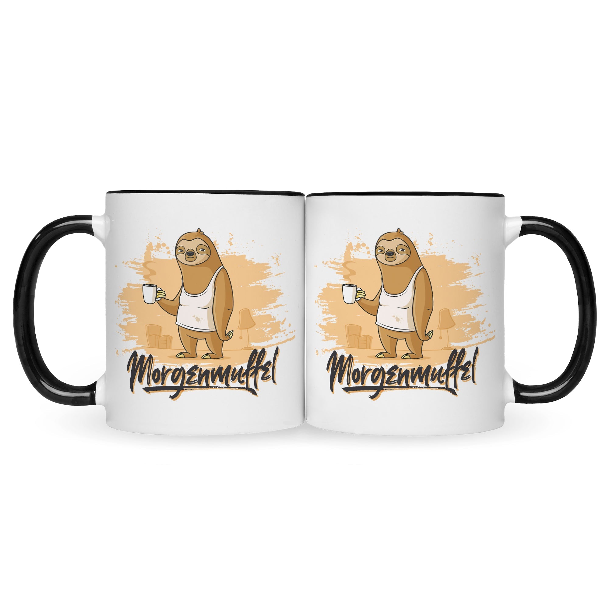 Bedruckte Tasse mit Spruch Morgenmuffel
