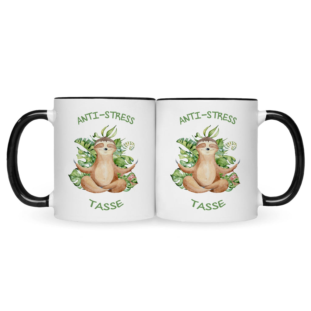 Bedruckte Tasse mit Spruch Anti-Stress Tasse