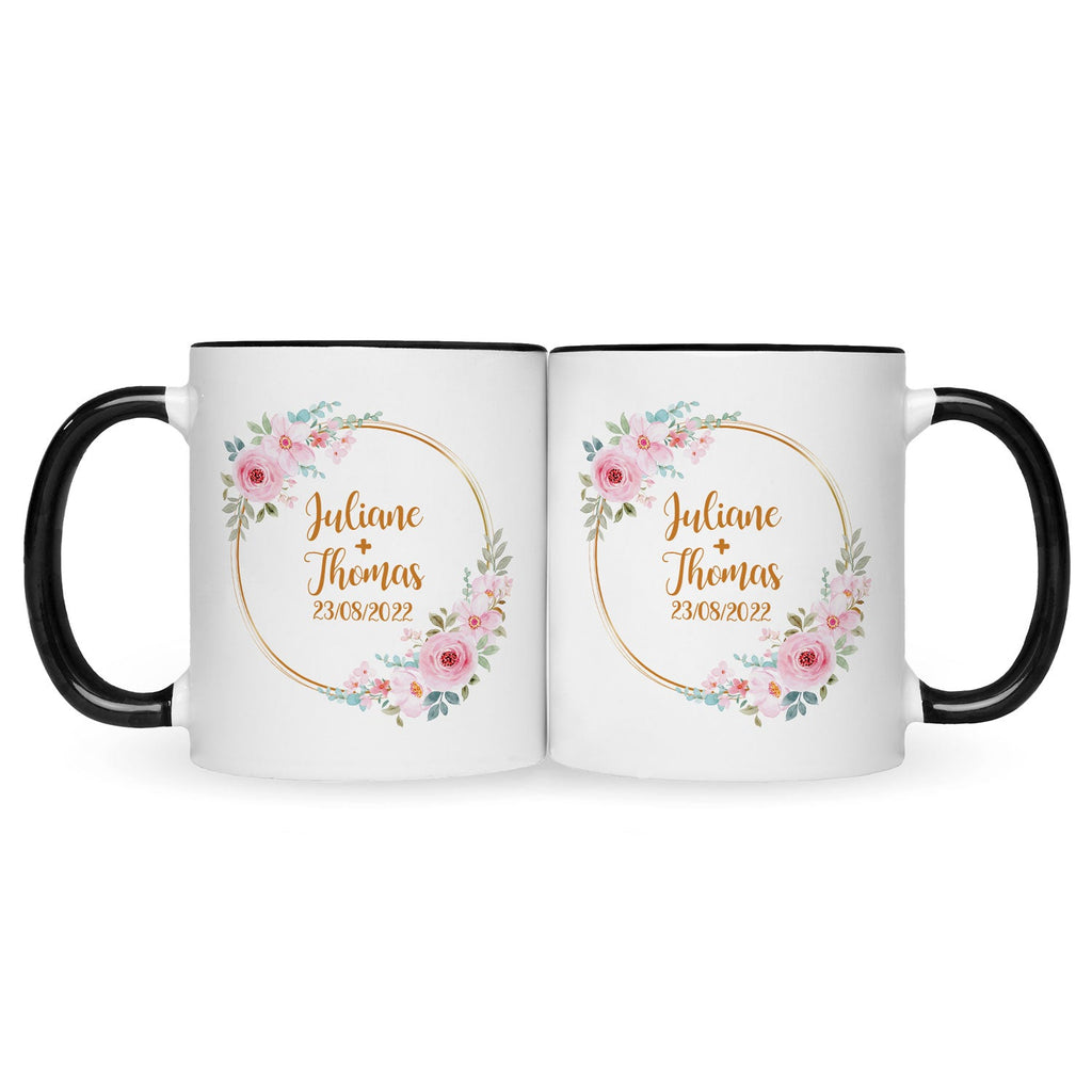 Bedruckte Tasse mit Spruch Rosenhochzeit