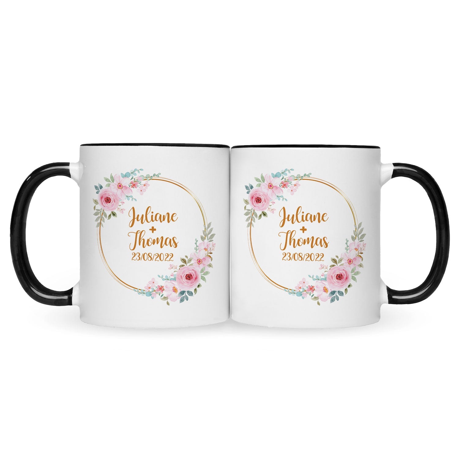 Bedruckte Tasse mit Spruch Rosenhochzeit