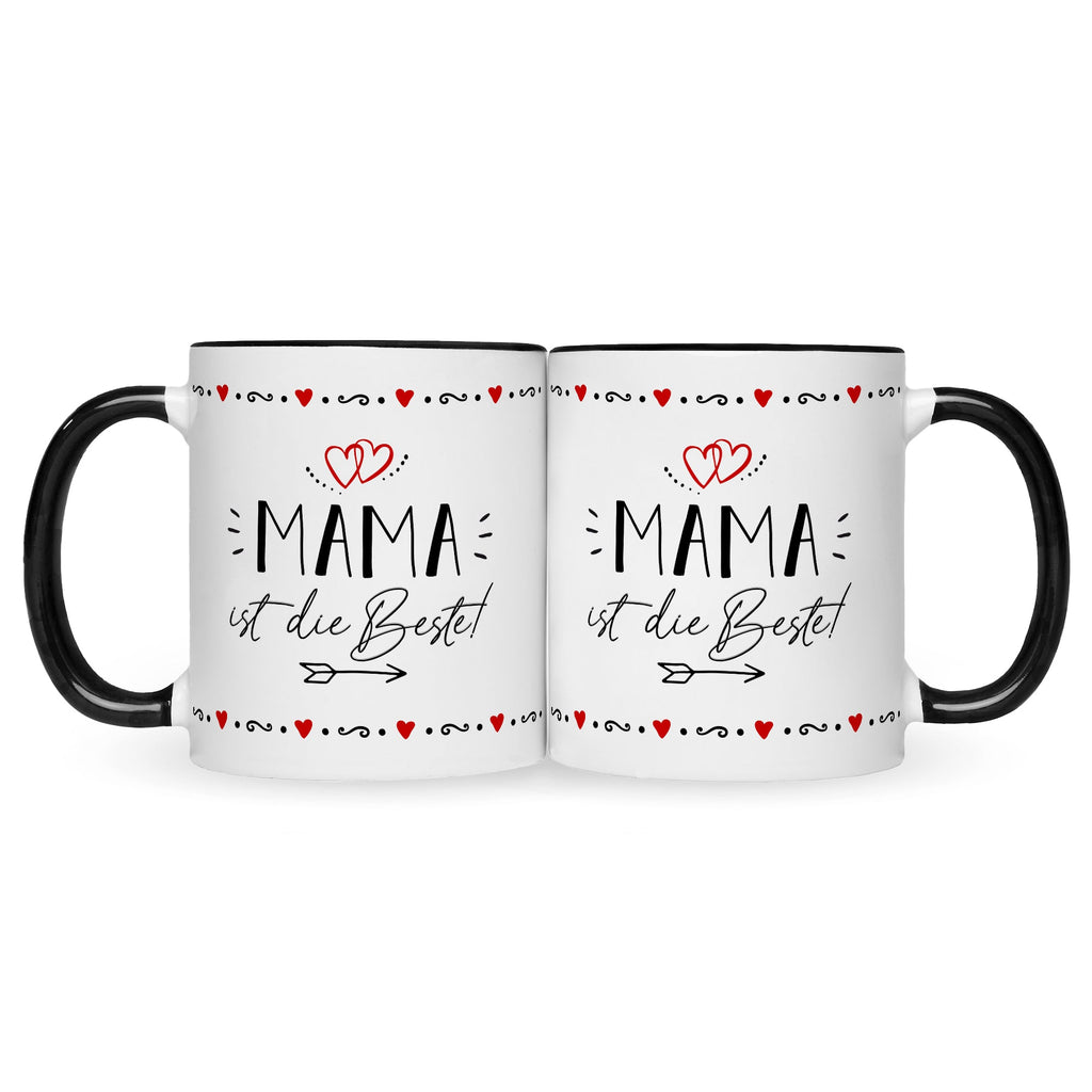 Bedruckte Tasse mit Spruch Mama ist die Beste!